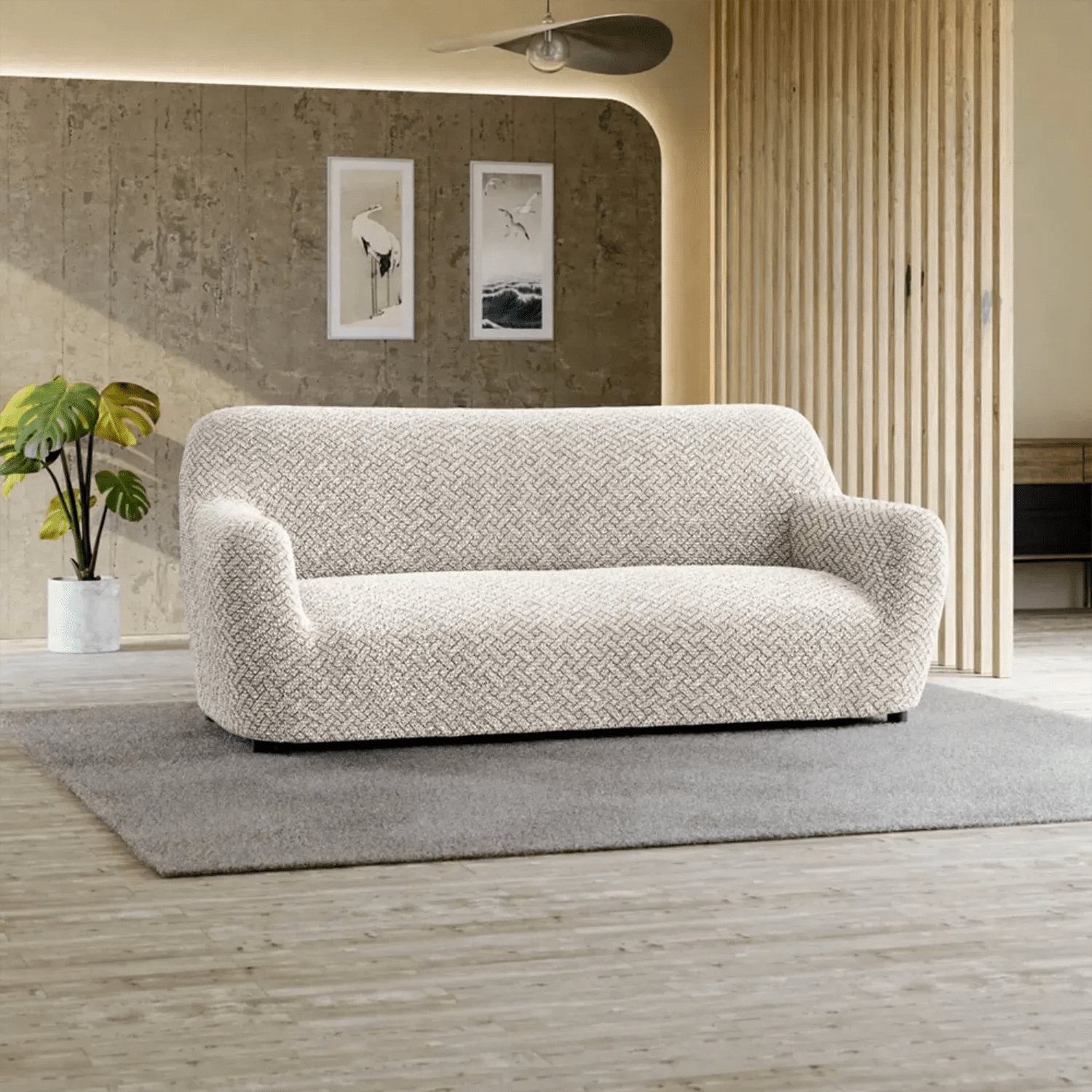 3 - Seater Sofa Slipcover - Printed Microfiber Collection - Lexians