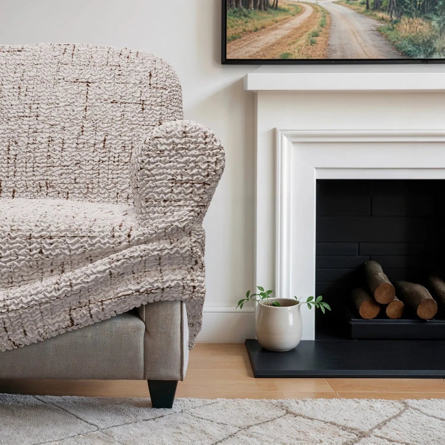 3 - Seater Sofa Slipcover - Printed Microfiber Collection - Lexians