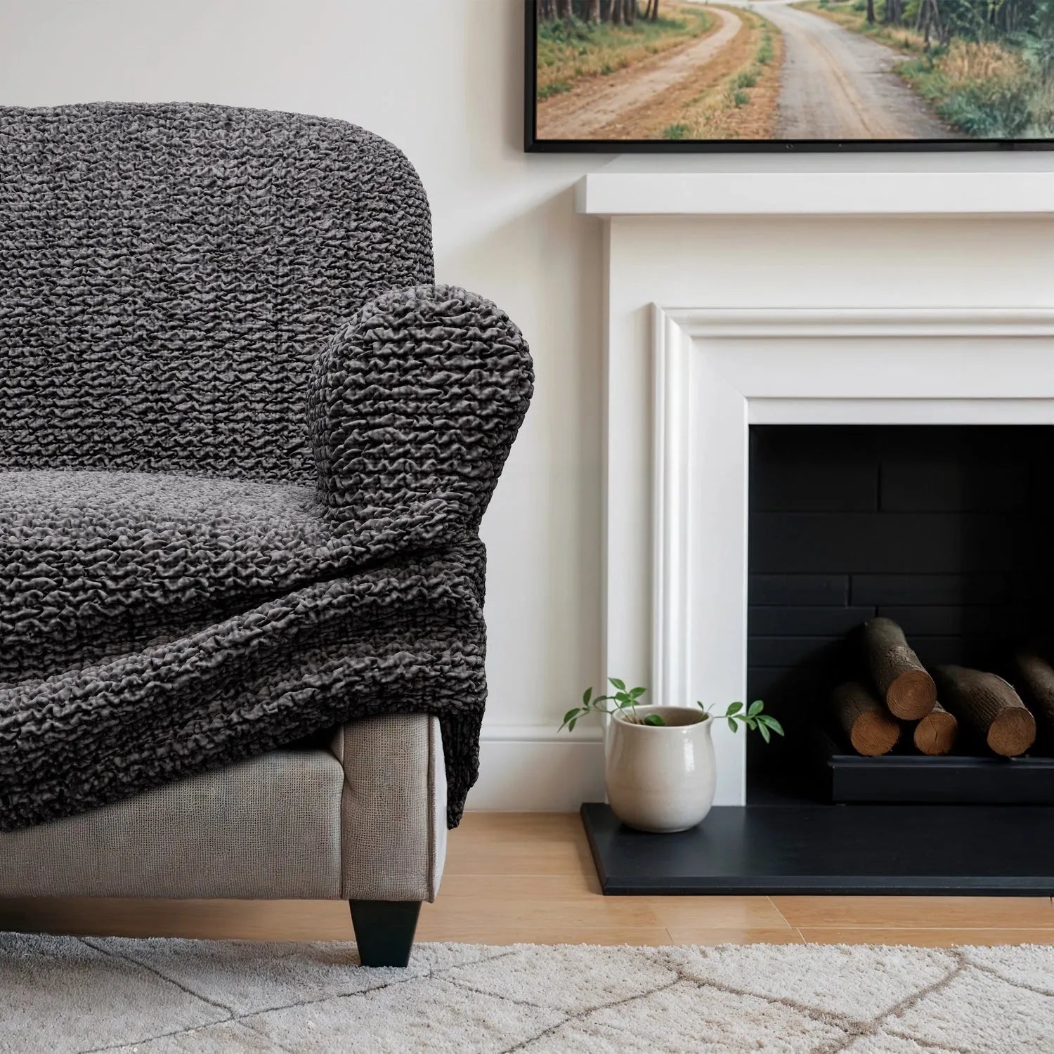 3 - Seater Sofa Slipcover - Printed Microfiber Collection - Lexians