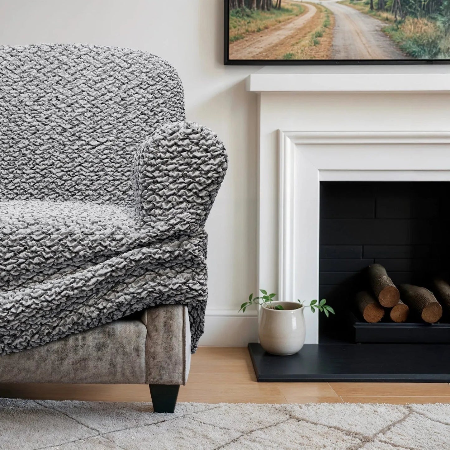 3 - Seater Sofa Slipcover - Printed Microfiber Collection - Lexians