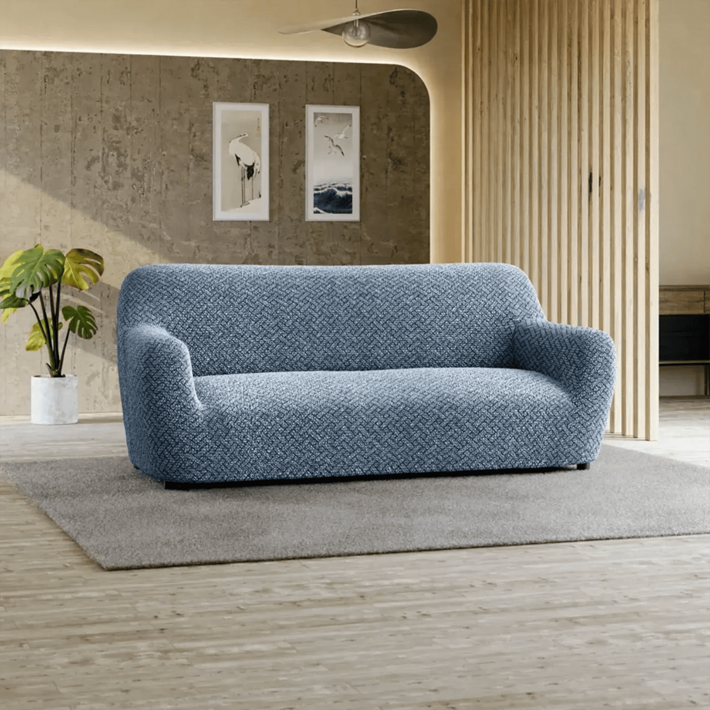 3 - Seater Sofa Slipcover - Printed Microfiber Collection - Lexians