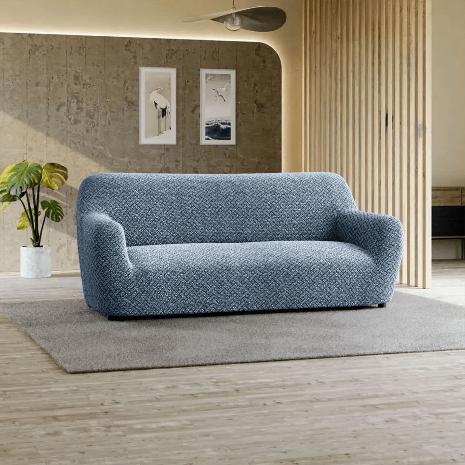 3 - Seater Sofa Slipcover - Printed Microfiber Collection - Lexians