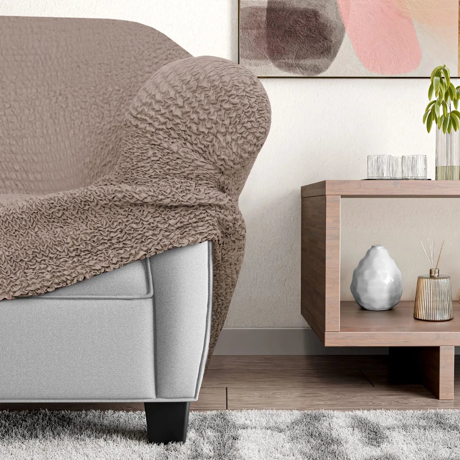 3 - Seater Stretch Sofa Slipcover for Microfiber Couch - Lexians