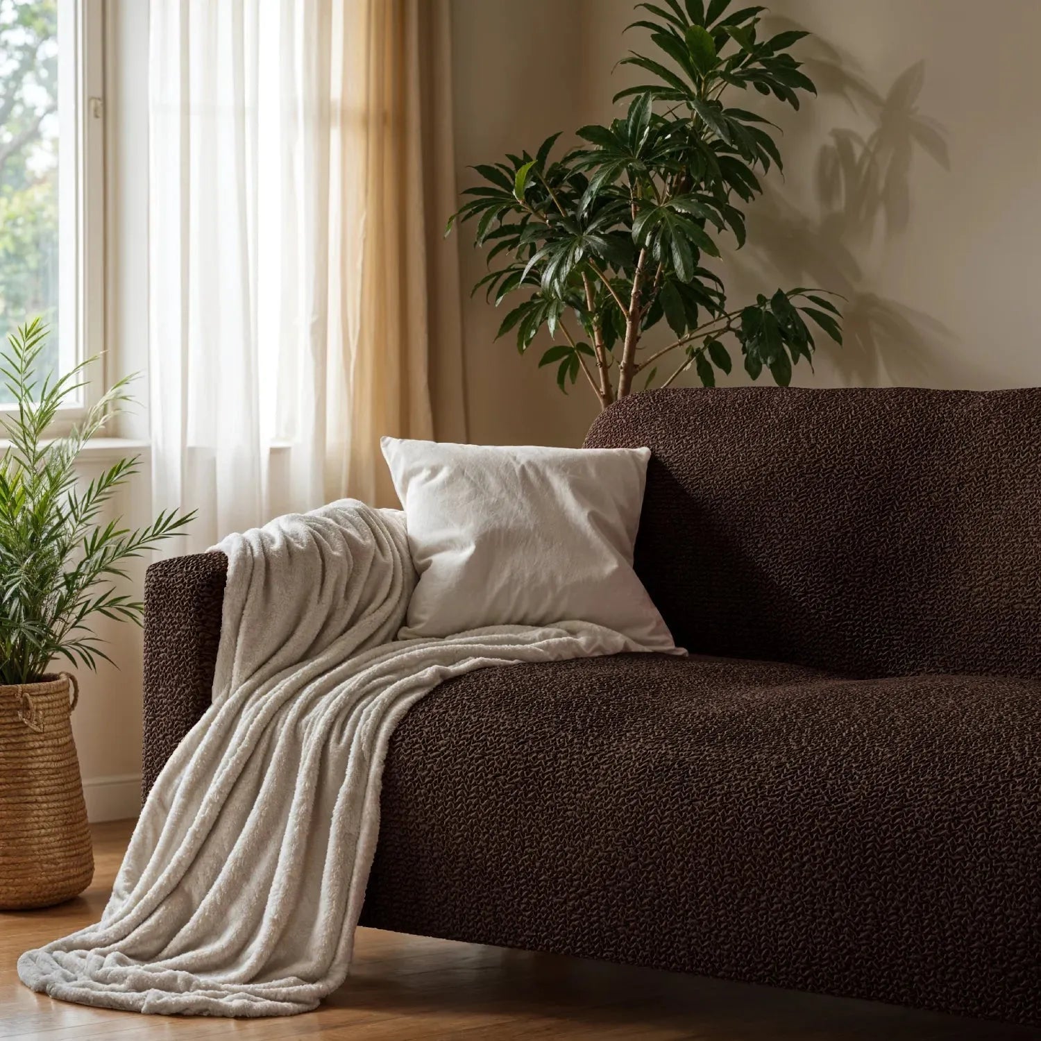 3 - Seater Stretch Sofa Slipcover for Microfiber Couch - Lexians