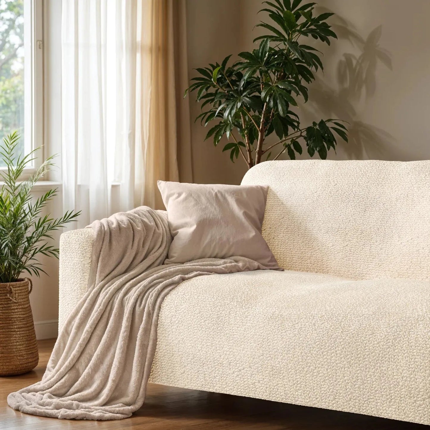 3 - Seater Stretch Sofa Slipcover for Microfiber Couch - Lexians