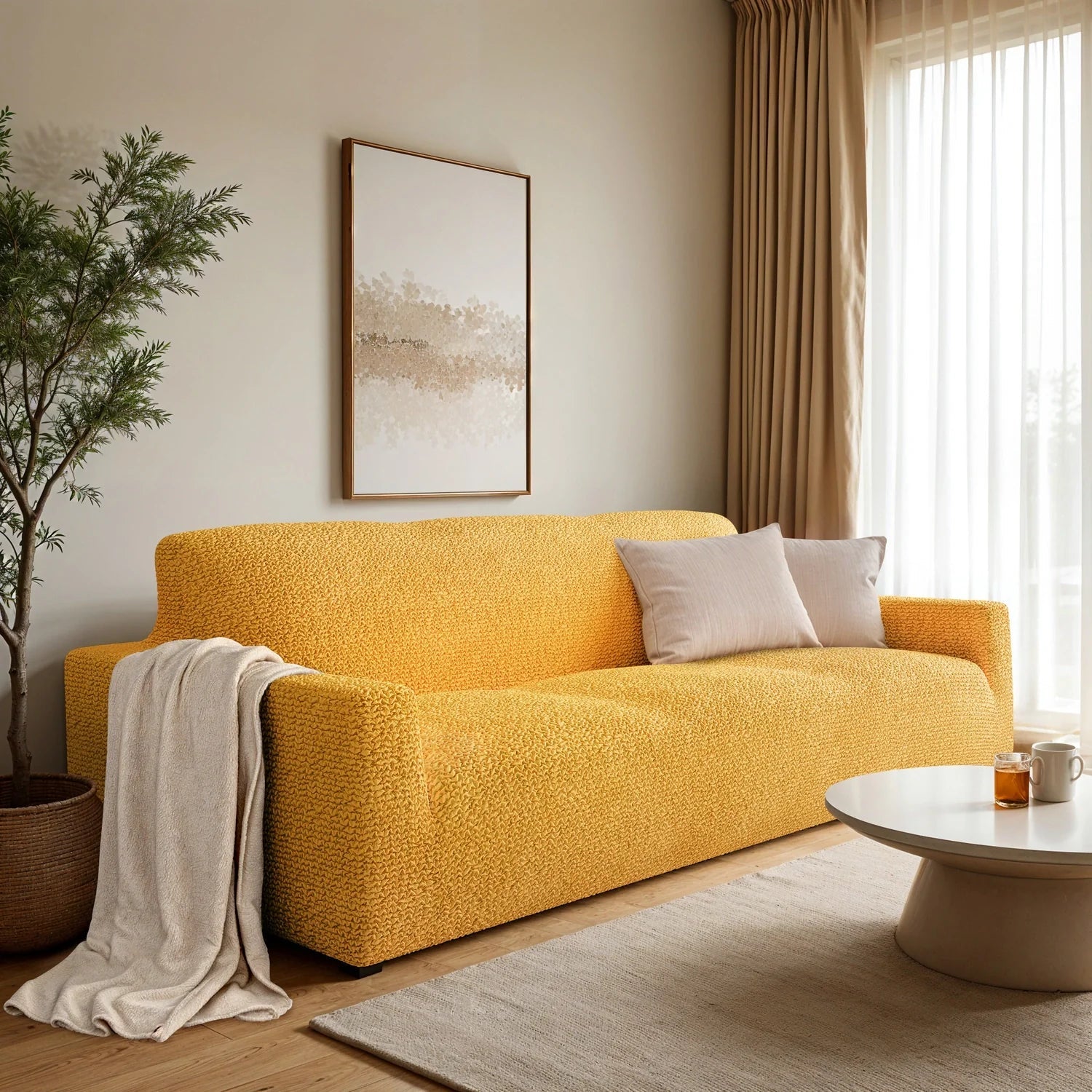 3 - Seater Stretch Sofa Slipcover for Microfiber Couch - Lexians