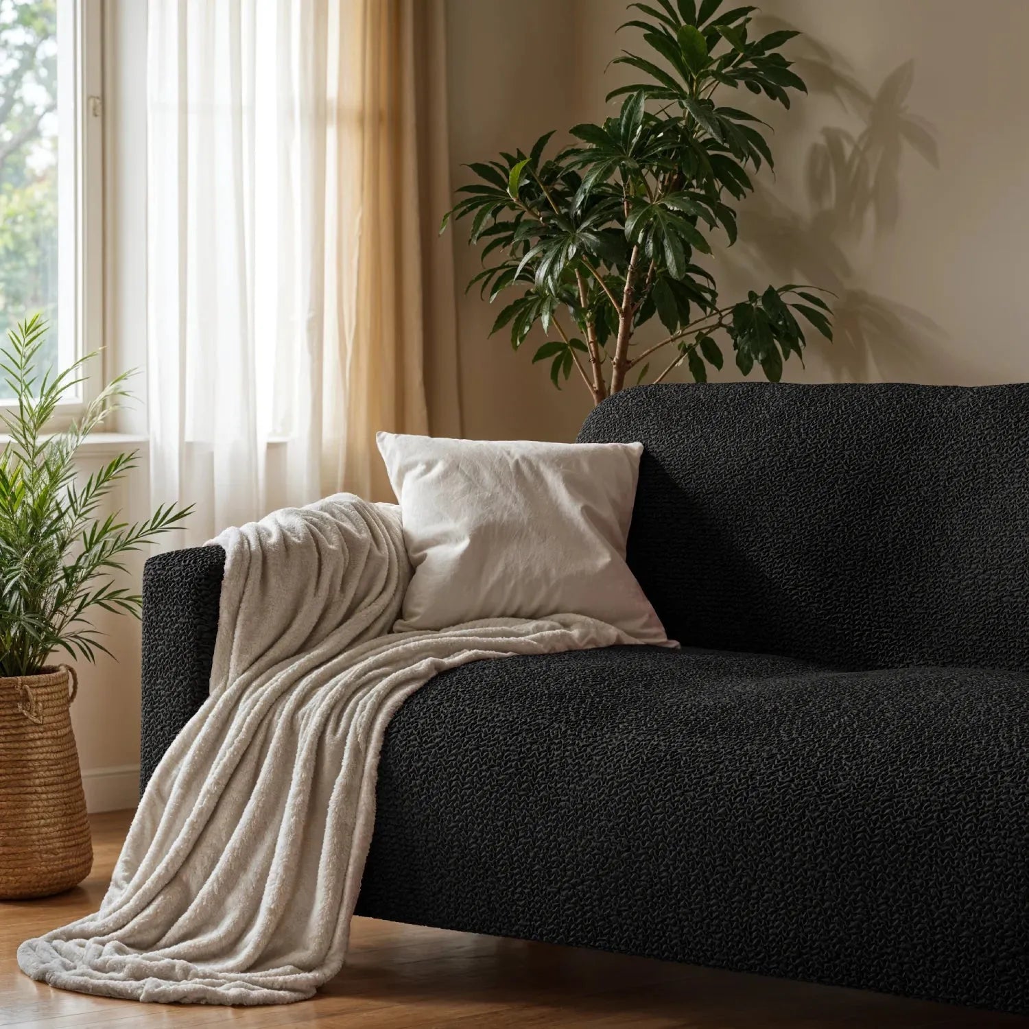 3 - Seater Stretch Sofa Slipcover for Microfiber Couch - Lexians
