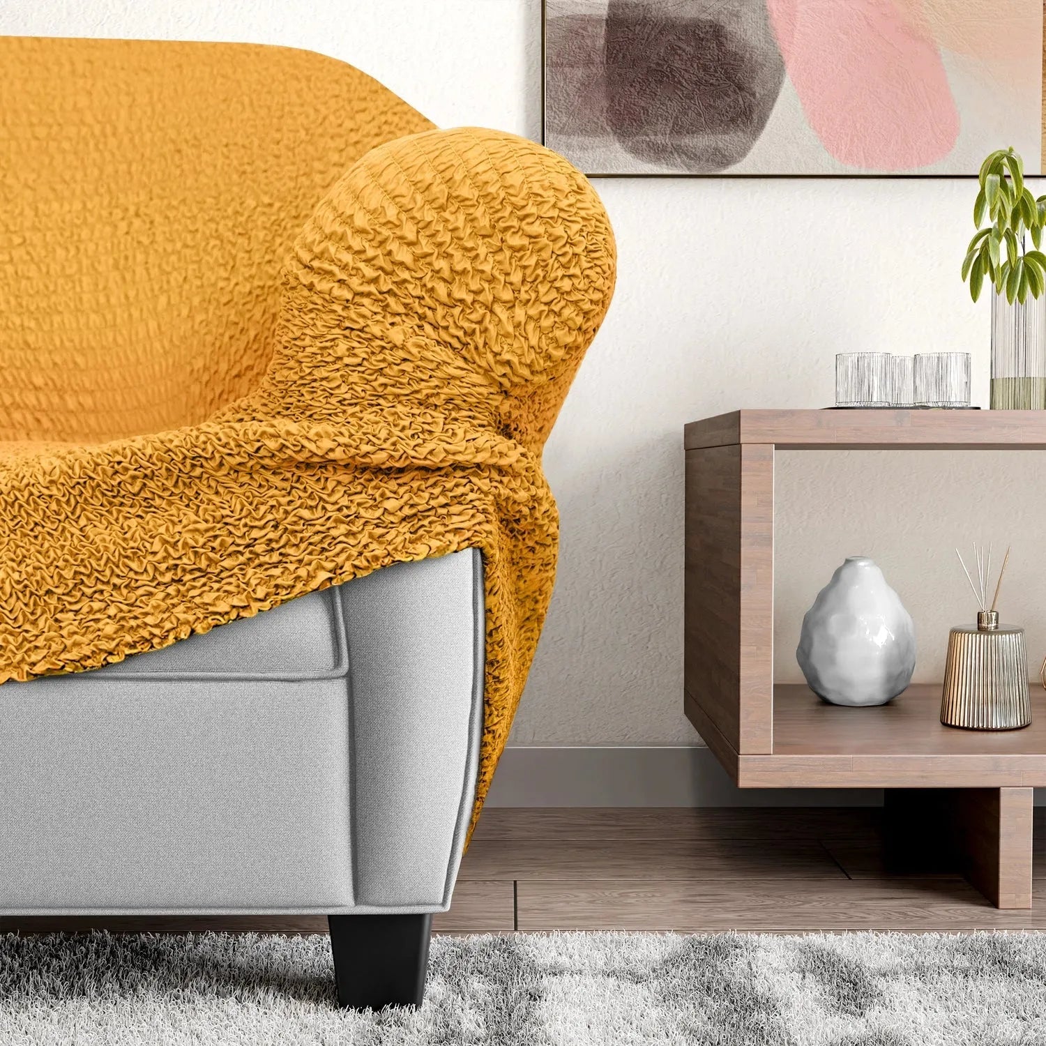 3 - Seater Stretch Sofa Slipcover for Microfiber Couch - Lexians