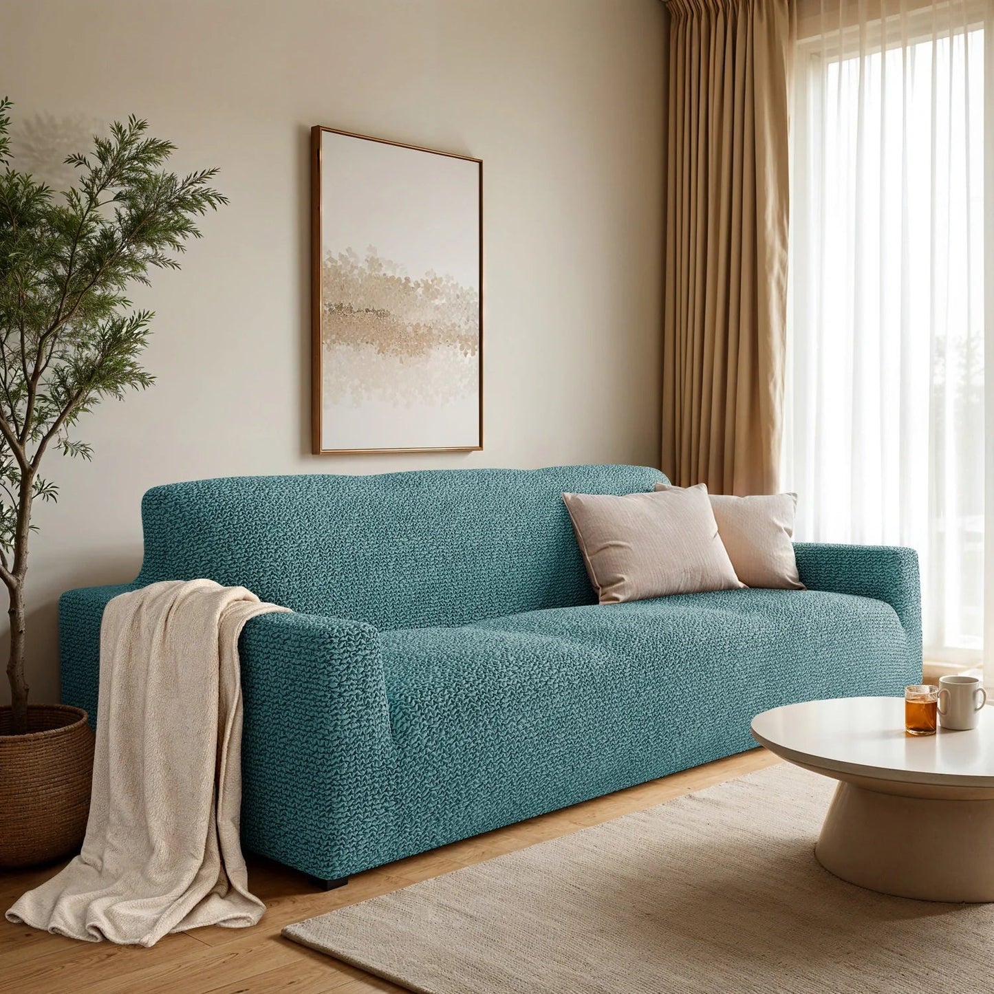3 - Seater Stretch Sofa Slipcover for Microfiber Couch - Lexians