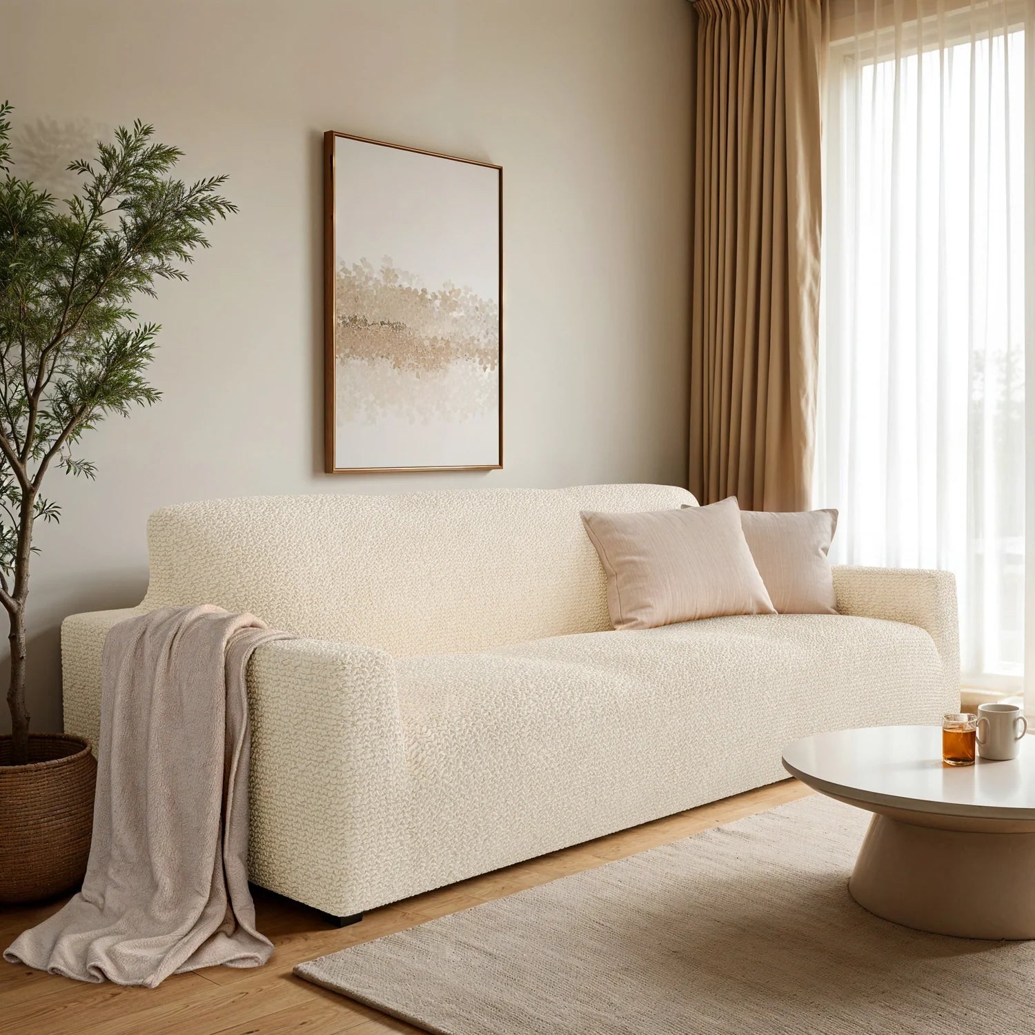 3 - Seater Stretch Sofa Slipcover for Microfiber Couch - Lexians