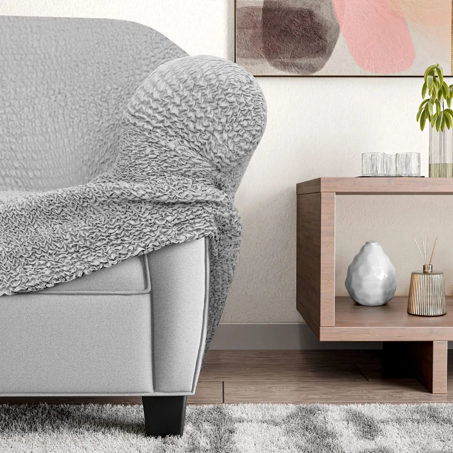 3 - Seater Stretch Sofa Slipcover for Microfiber Couch - Lexians