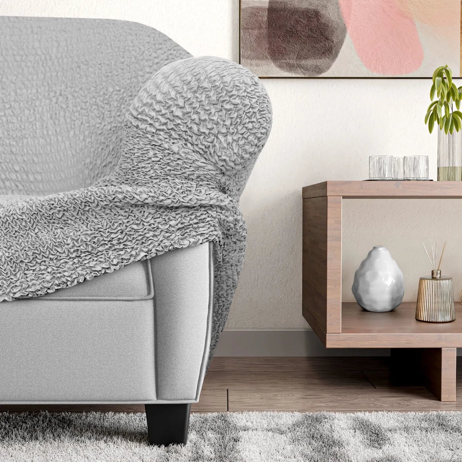 3 - Seater Stretch Sofa Slipcover for Microfiber Couch - Lexians