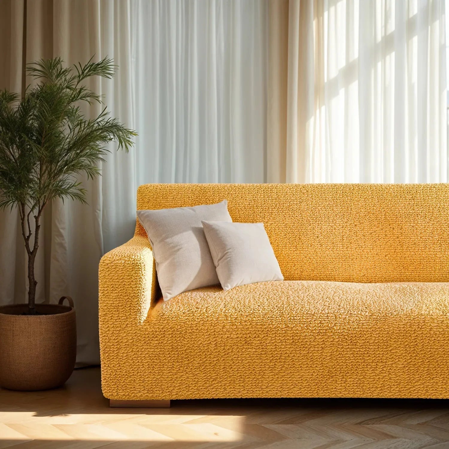 3 - Seater Stretch Sofa Slipcover for Microfiber Couch - Lexians