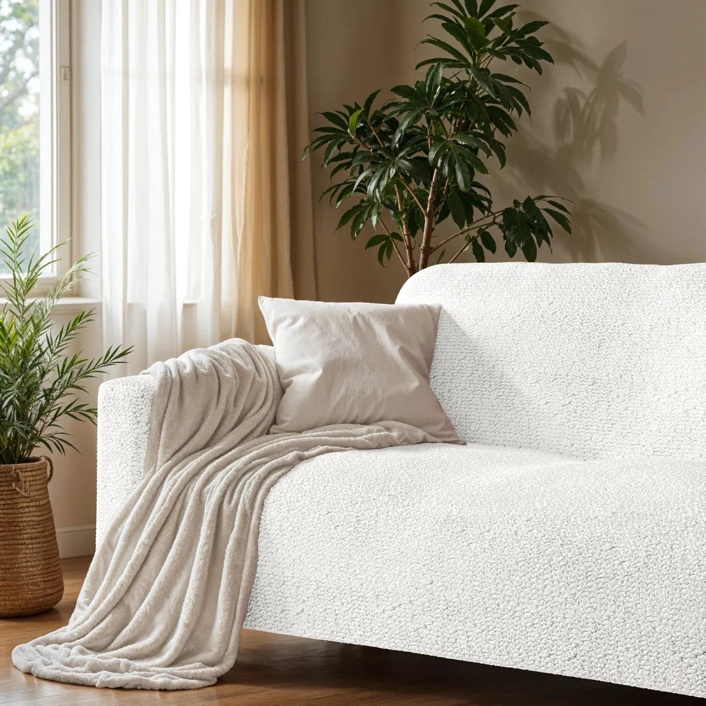 3 - Seater Stretch Sofa Slipcover for Microfiber Couch - Lexians