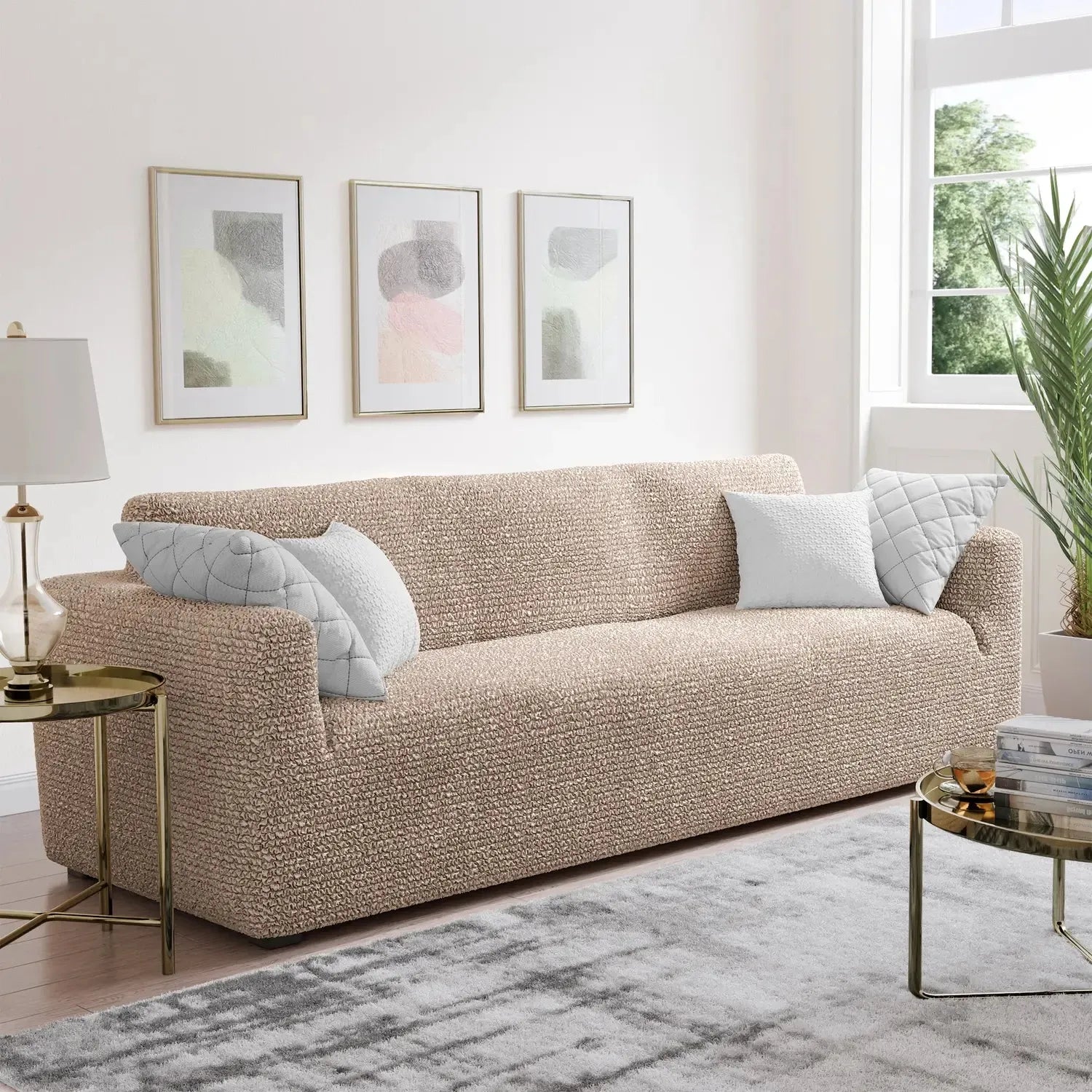 3 - Seater Stretch Sofa Slipcover for Microfiber Couch - Lexians