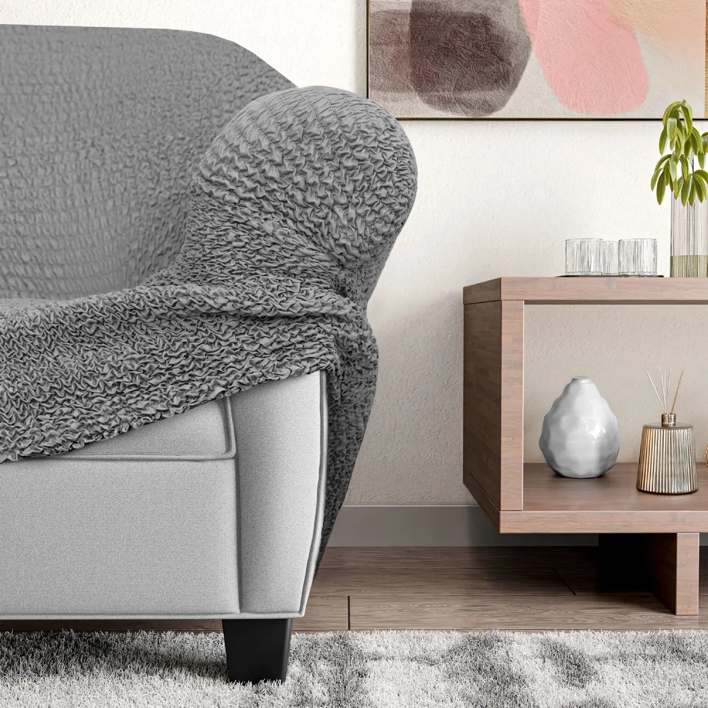 3 - Seater Stretch Sofa Slipcover for Microfiber Couch - Lexians