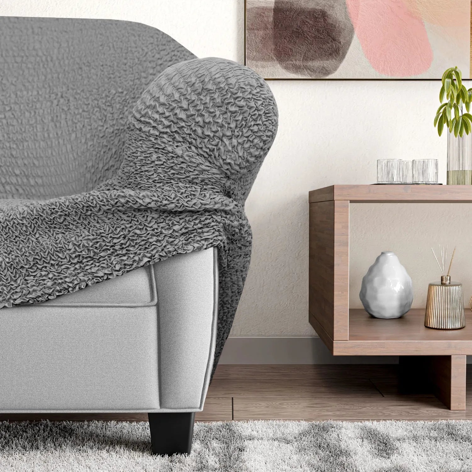 3 - Seater Stretch Sofa Slipcover for Microfiber Couch - Lexians