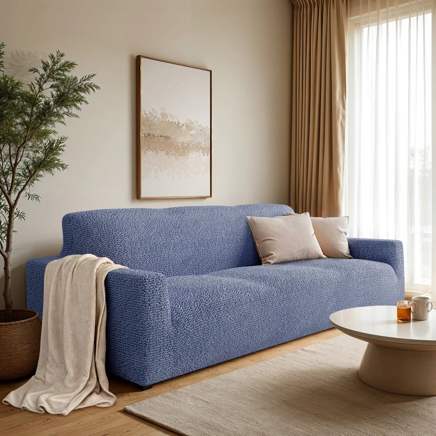 3 - Seater Stretch Sofa Slipcover for Microfiber Couch - Lexians