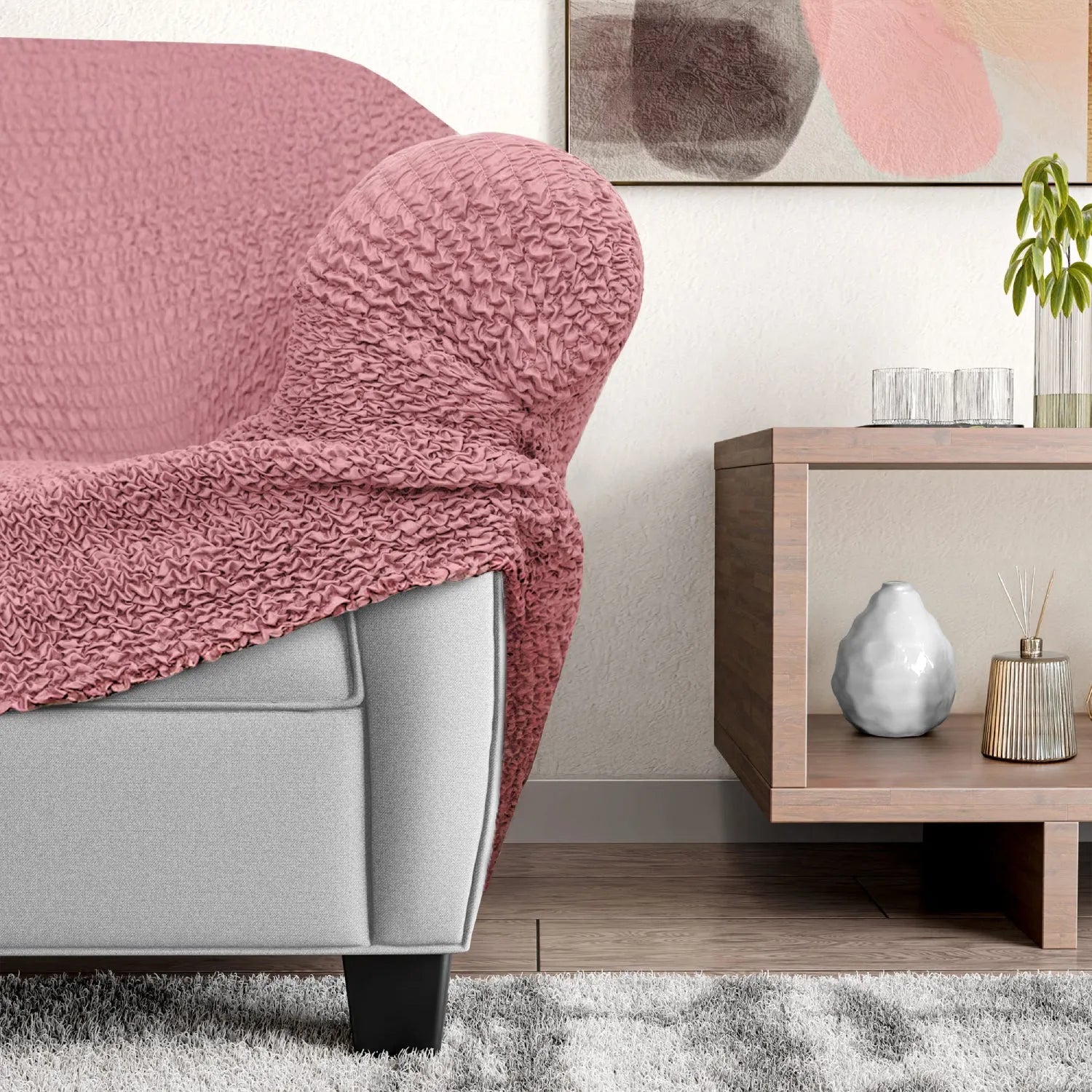 3 - Seater Stretch Sofa Slipcover for Microfiber Couch - Lexians