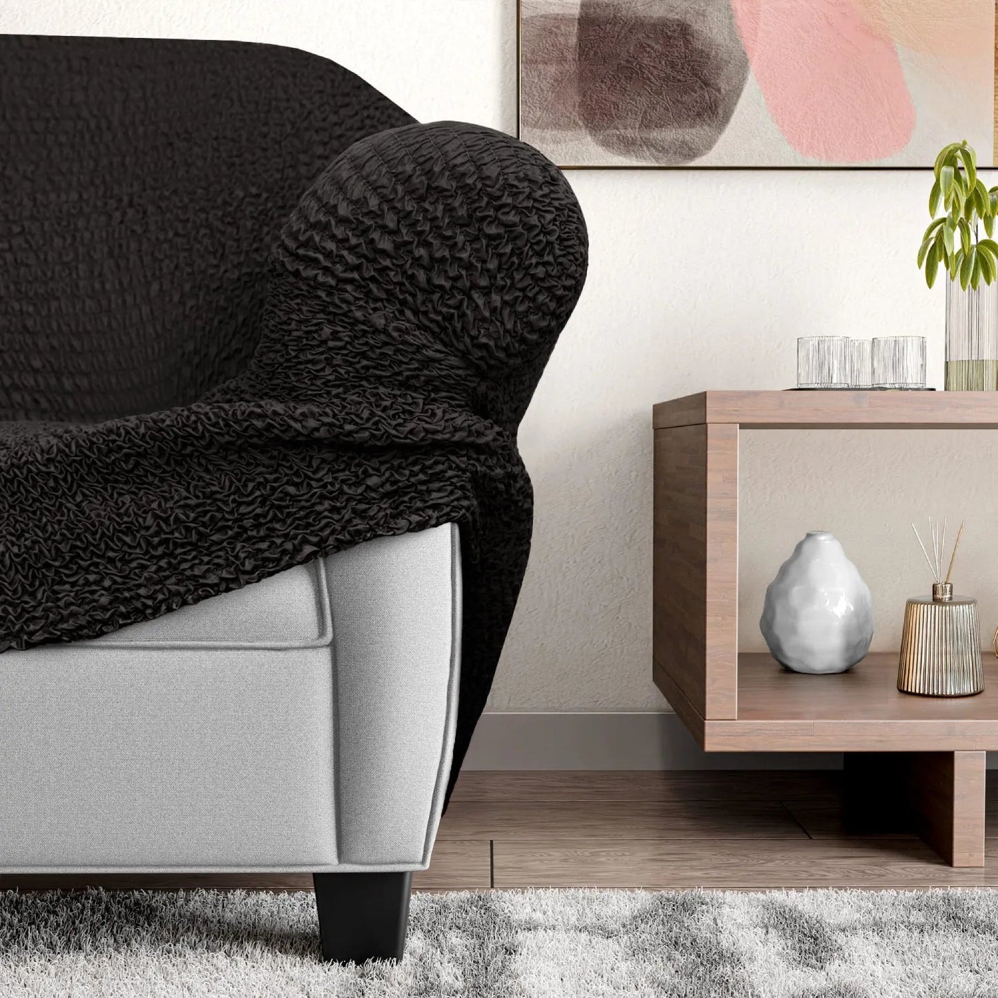 3 - Seater Stretch Sofa Slipcover for Microfiber Couch - Lexians