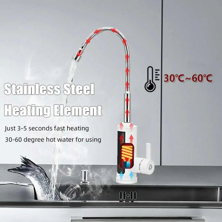 3000W Electric Kitchen Tap with Instant Hot Water for Homes - Lexians