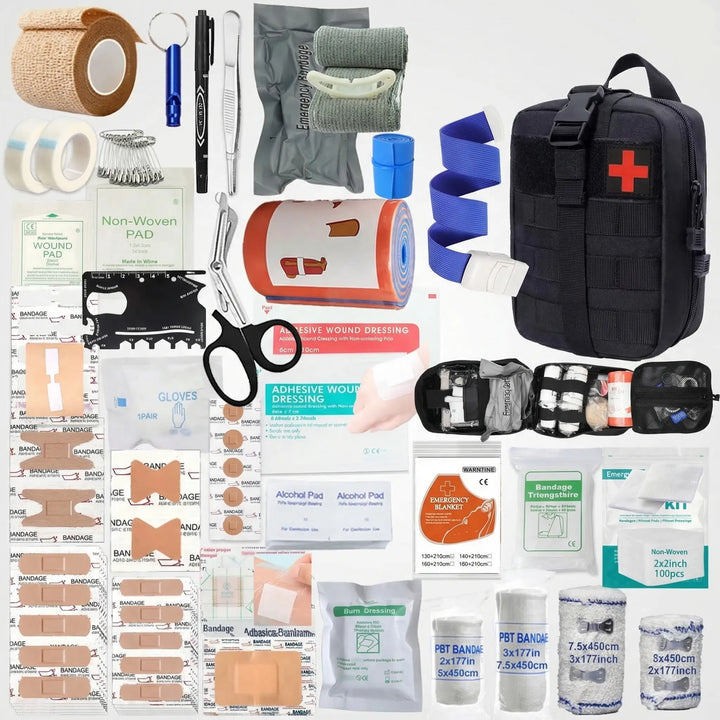 Essential travel first aid kit for peace of mind during trips, outdoor activities, or daily home use.