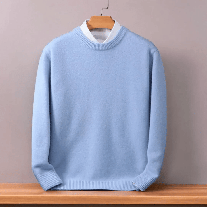Cozy men's oversized pullover, perfect fall & winter fashion. Long sleeve comfort wear, stylish loose fit.