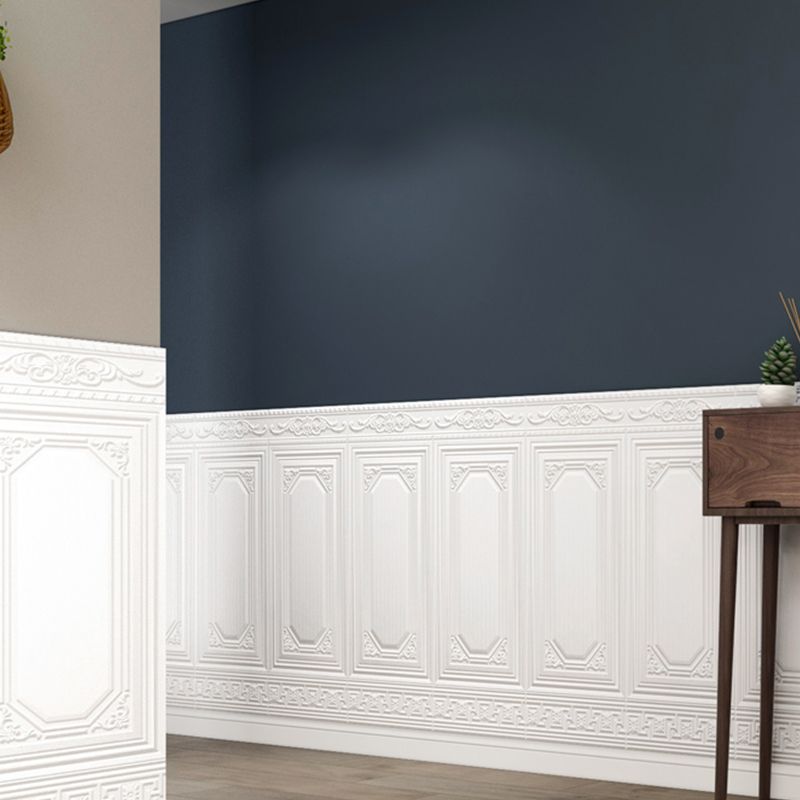 Grey 3D self-adhesive vinyl wall panels, waterproof for chic bedroom accent.