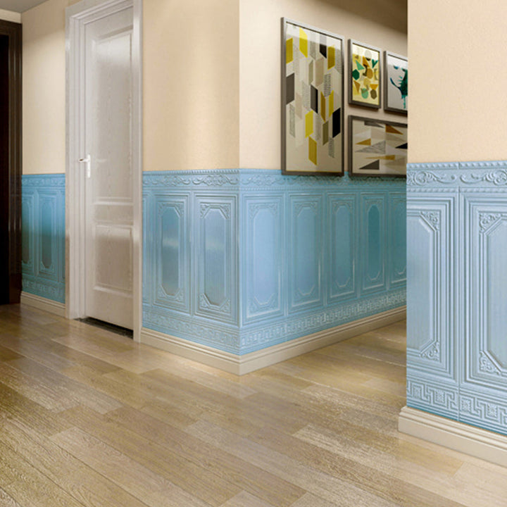 Decorative 3D peel & stick wall panels, vinyl for effortless bedroom styling.