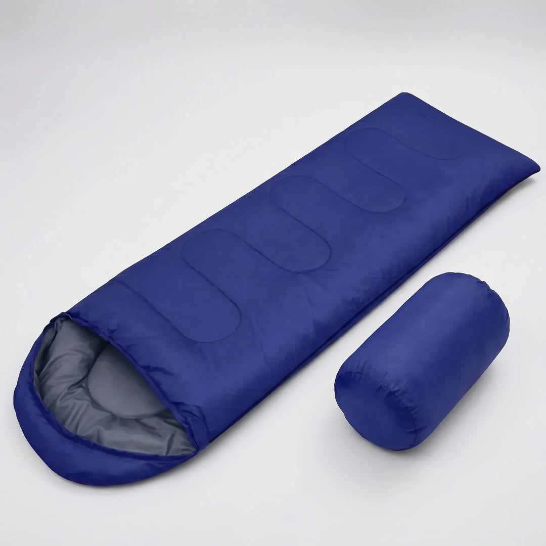 Unisex 4-season sleeping bag. Versatile mummy & envelope design for camping, hiking, & cold weather outdoor adventures.