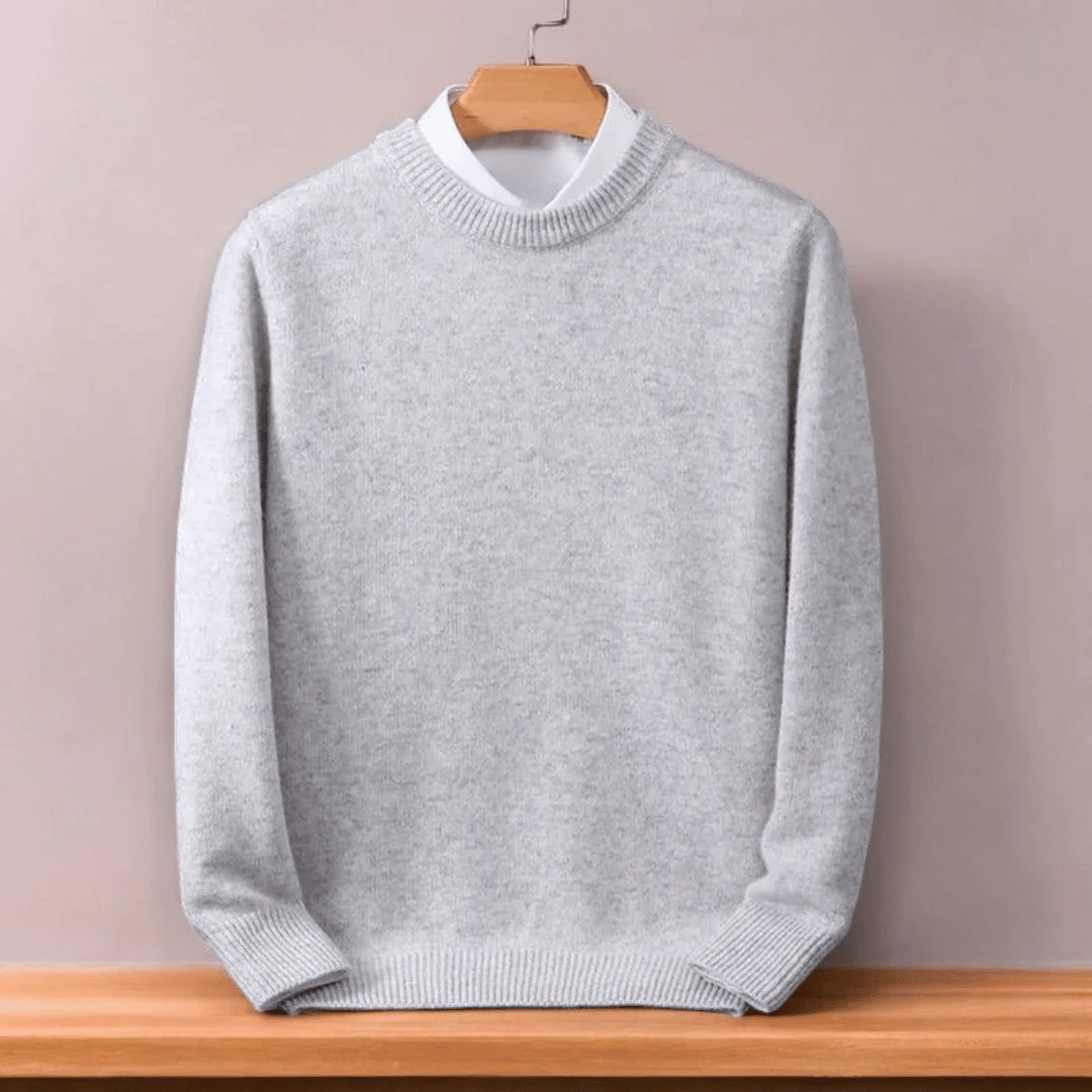 Men's oversized pullover sweater, comfortable loose fit. Ideal casual fall & winter fashion cozy top.