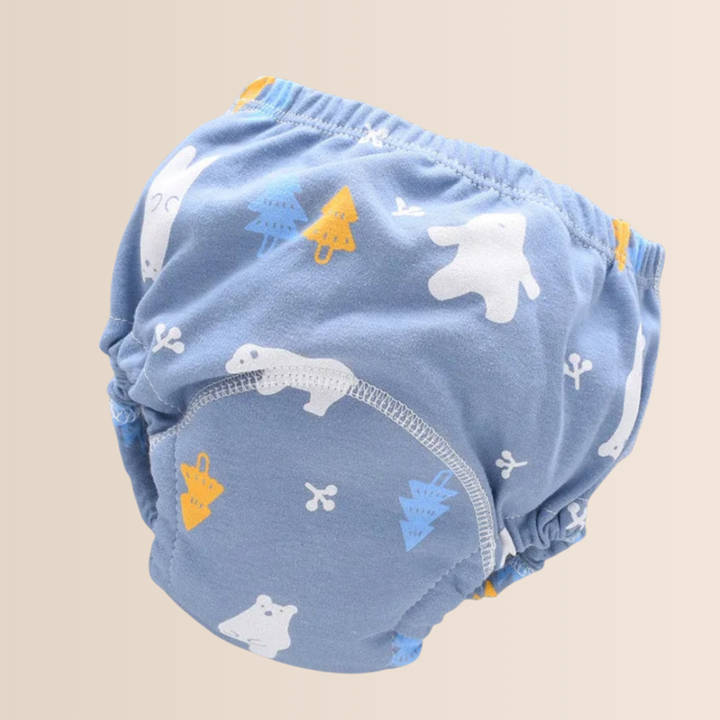 Infant reusable training pants, 6-layer design for potty training. Leak-proof, comfortable diaper alternative.