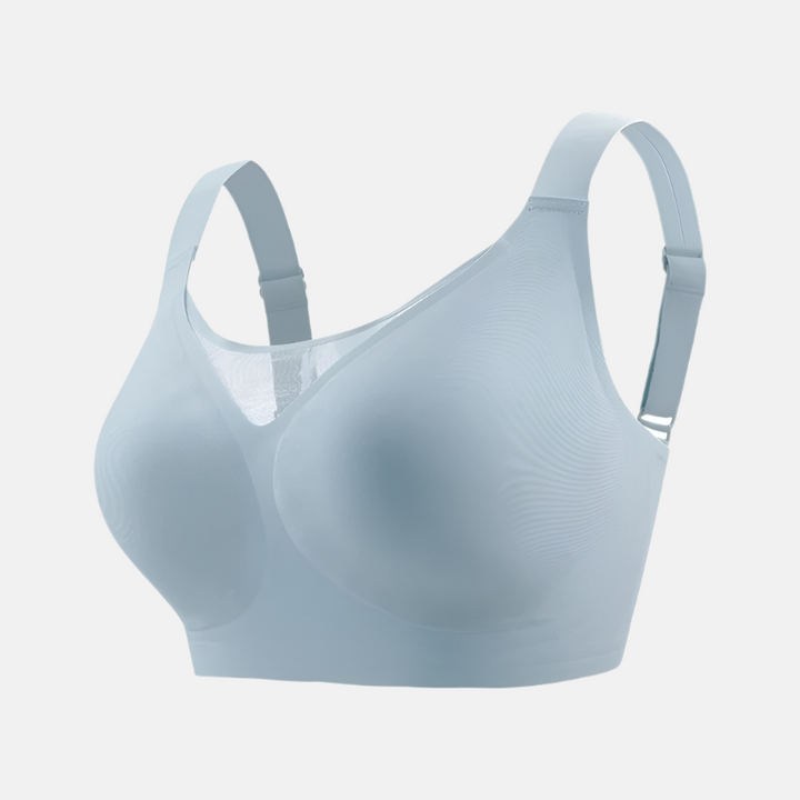Plus size wireless seamless tube top bra with adjustable features, ensuring comfortable, wire-free support and a smooth fit.