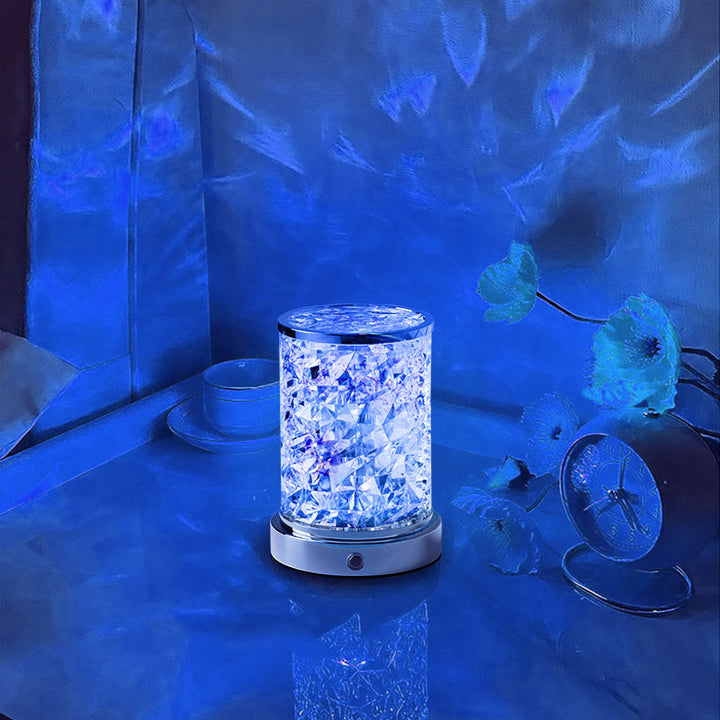 USB-powered ocean wave projector lamp casting soothing water ripples. Great ambient lighting for any living room.