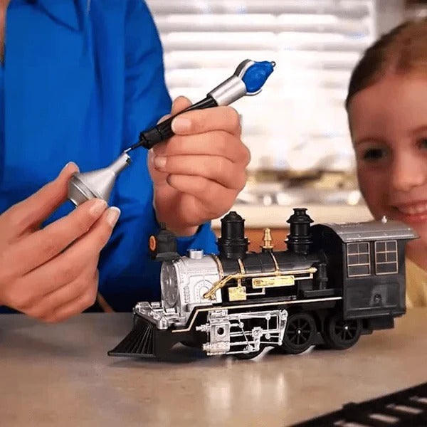 "5 Second Super Glue with pen-like design, UV light technology for precise, quick repairs on glass, metal, wood, plastic."