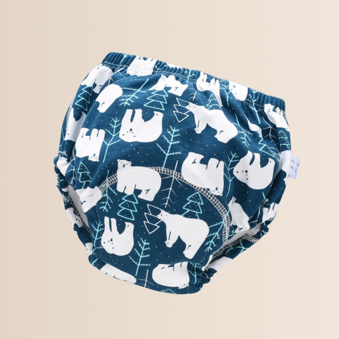 Comfortable 6-layer reusable training pants for toddlers. Absorbent & leak-proof for successful potty training.