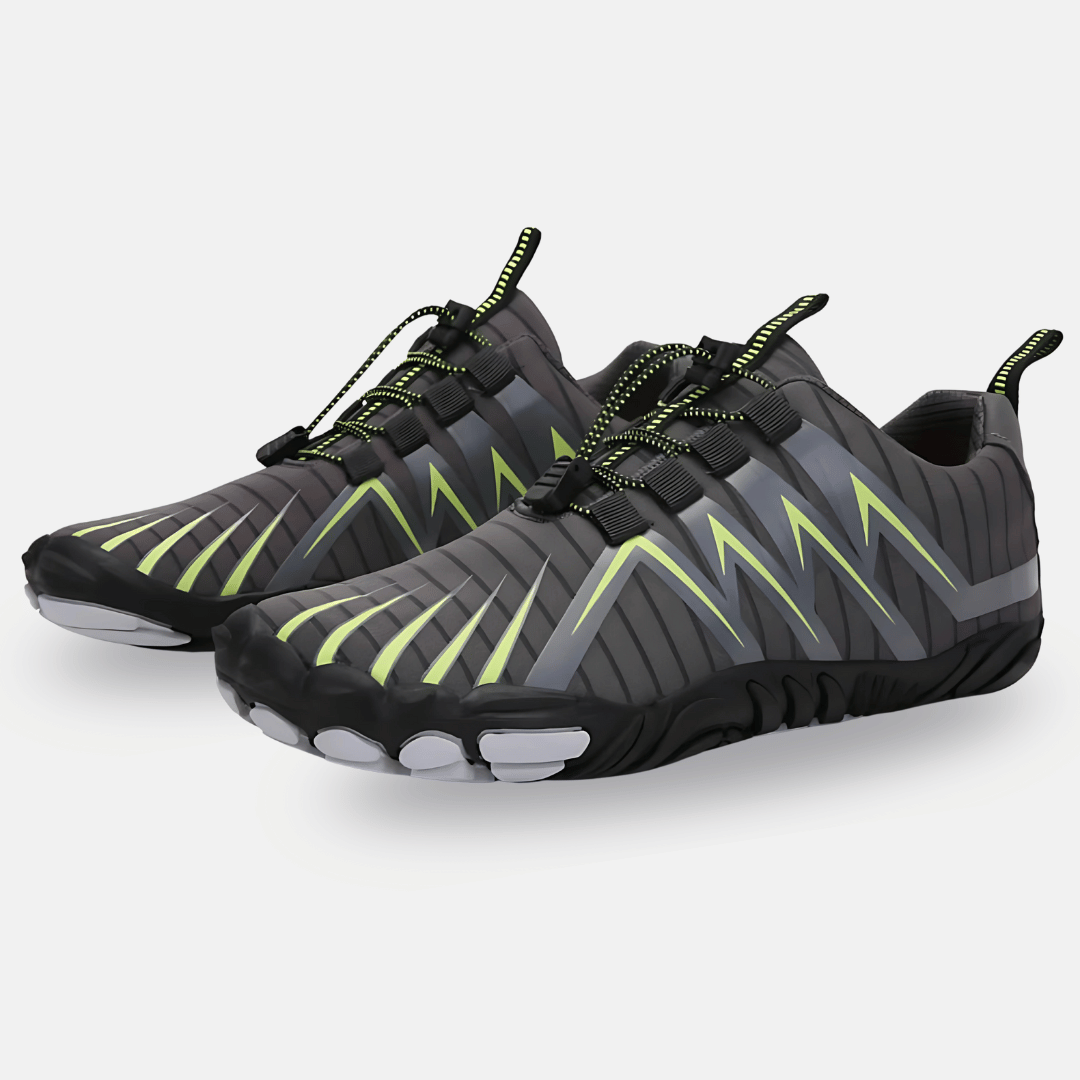 Men's athletic five-toe water shoes, ideal for barefoot feel during swimming, beach, & marine sports.