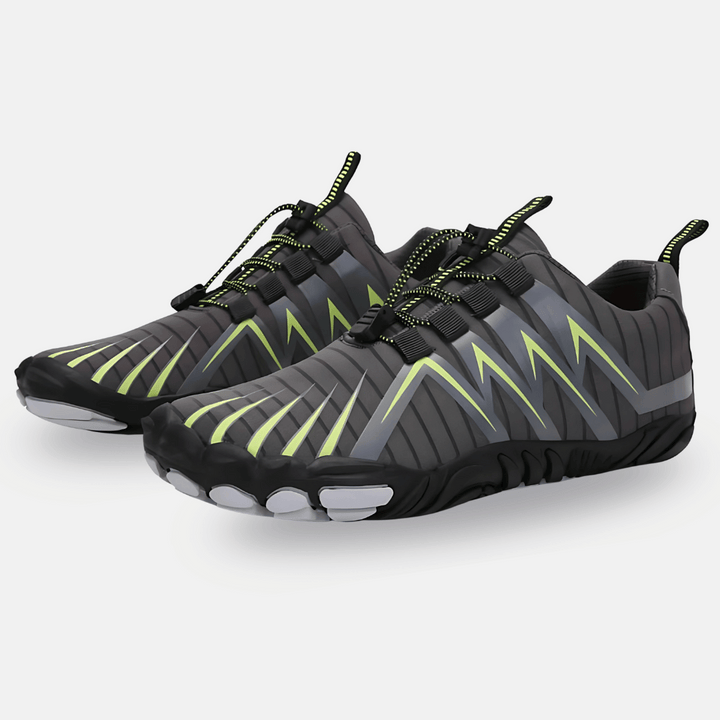 Men's athletic five-toe water shoes, ideal for barefoot feel during swimming, beach, & marine sports.