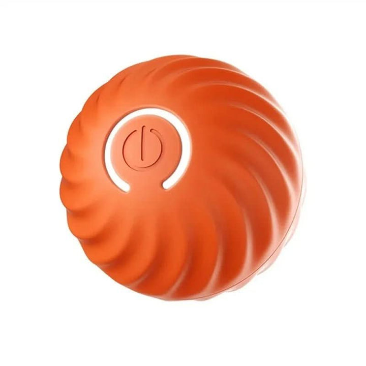 Rechargeable smart pet ball for dogs, an automatic interactive toy promoting exercise & mental stimulation.