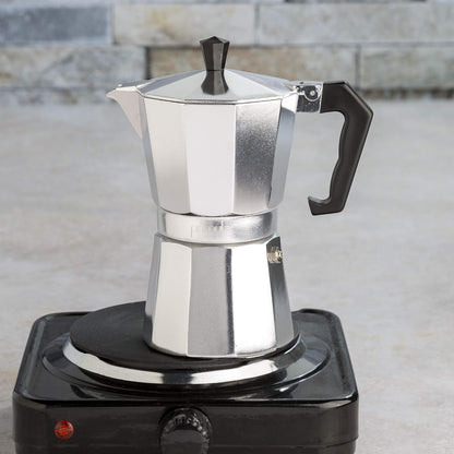 6 - Cup Aluminum Stovetop Espresso Maker - Lexians
