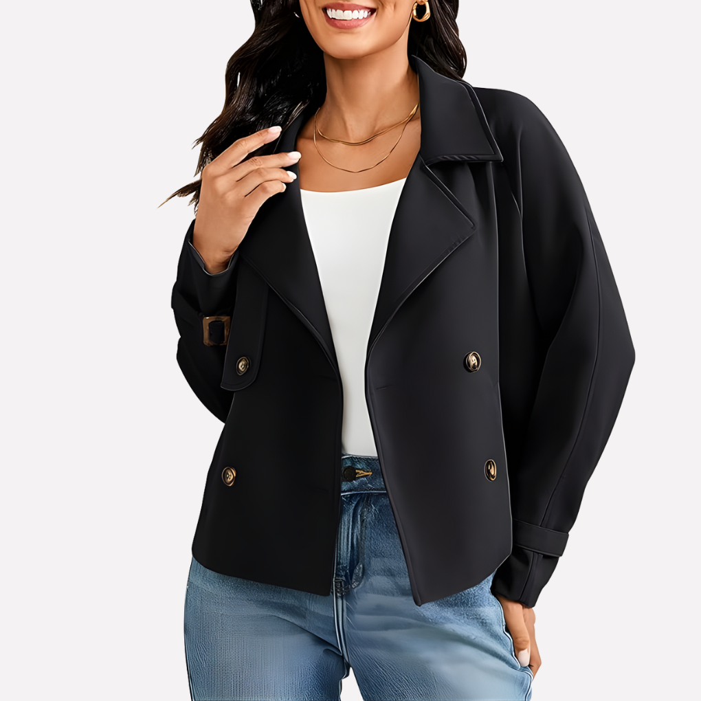 Classic black women's blazer jacket. Elevate your business casual outfits & professional office style.