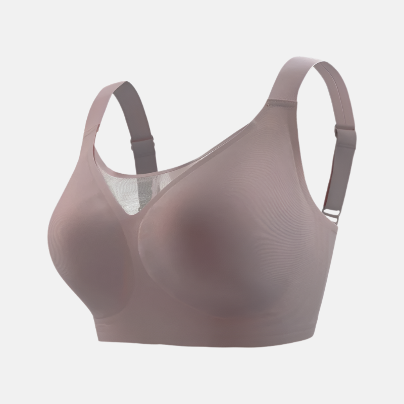 Seamless wireless minimizer tube top bra for women, creating a smooth silhouette and comfortable, wire-free support.