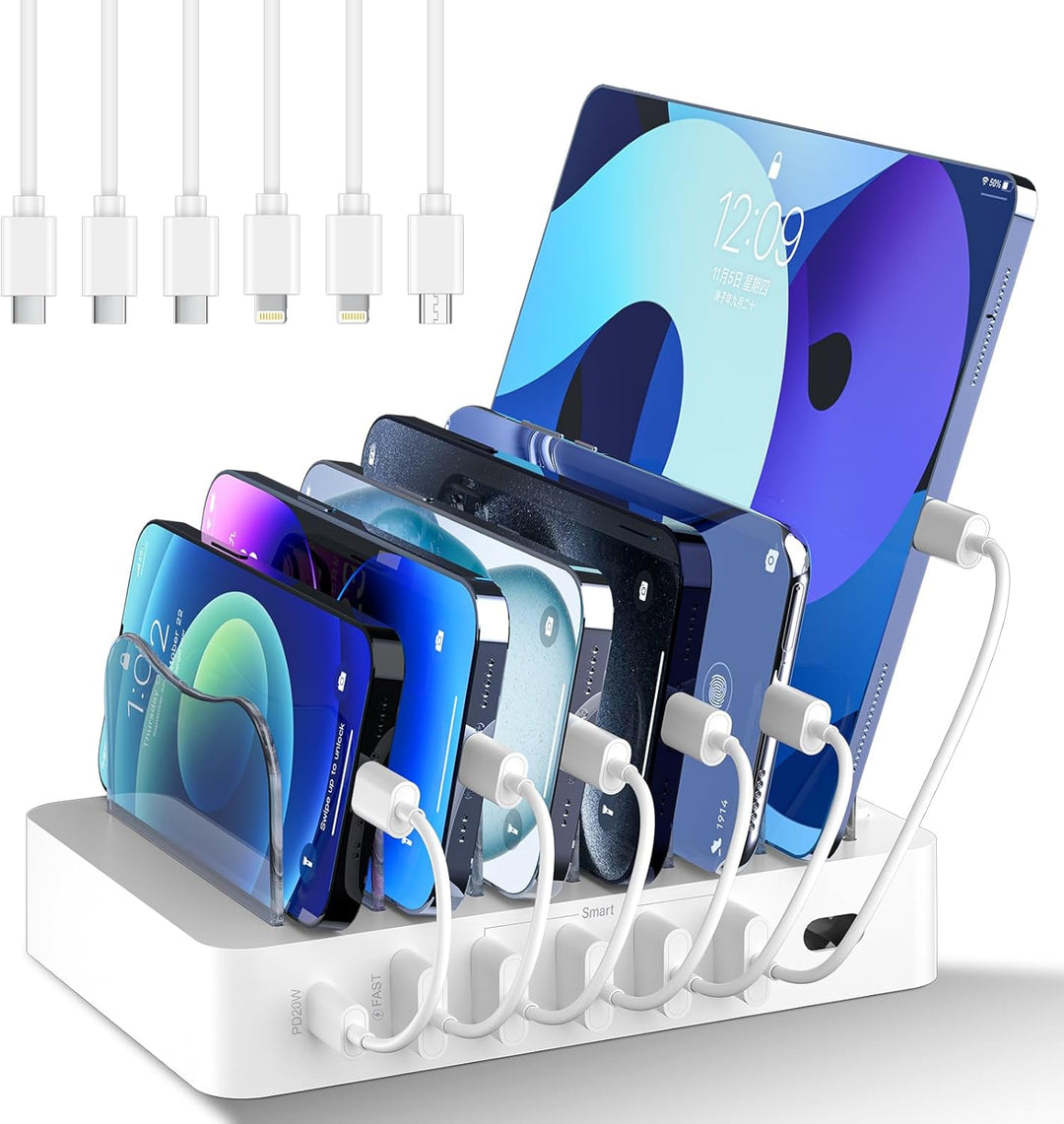 Universal Multi-Device Fast Charging Station for Home and Office
