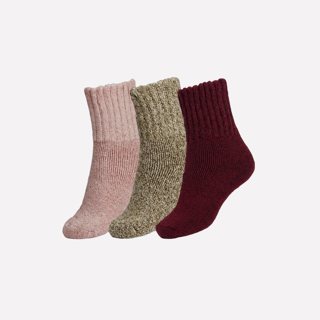 Women's cozy boot socks. Warm, thick crew socks, perfect for winter and cold weather comfort.
