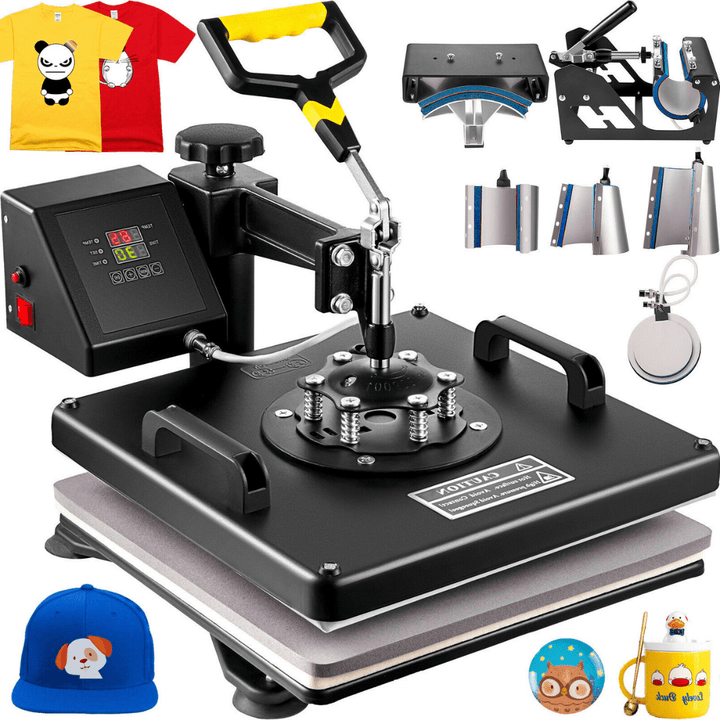 8 - in - 1 Combo T-shirt Heat Press Transfer Machine with LCD Control - Lexians