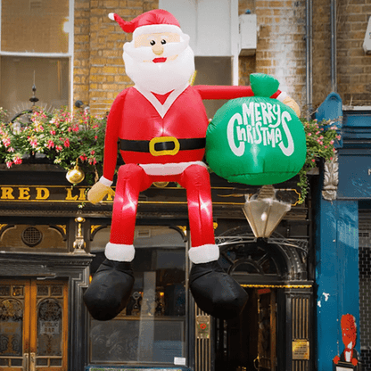 8FT LED Climbing Santa Inflatable for Outdoor Christmas - Lexians