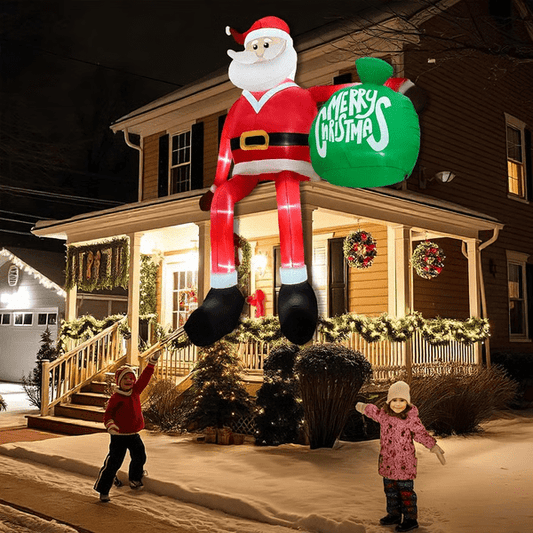 8FT LED Climbing Santa Inflatable for Outdoor Christmas - Lexians