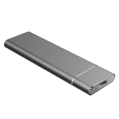 8TB Portable SSD External Hard Drive, sleek black design, offers high-speed USB 3.1, compact and lightweight for easy transpo