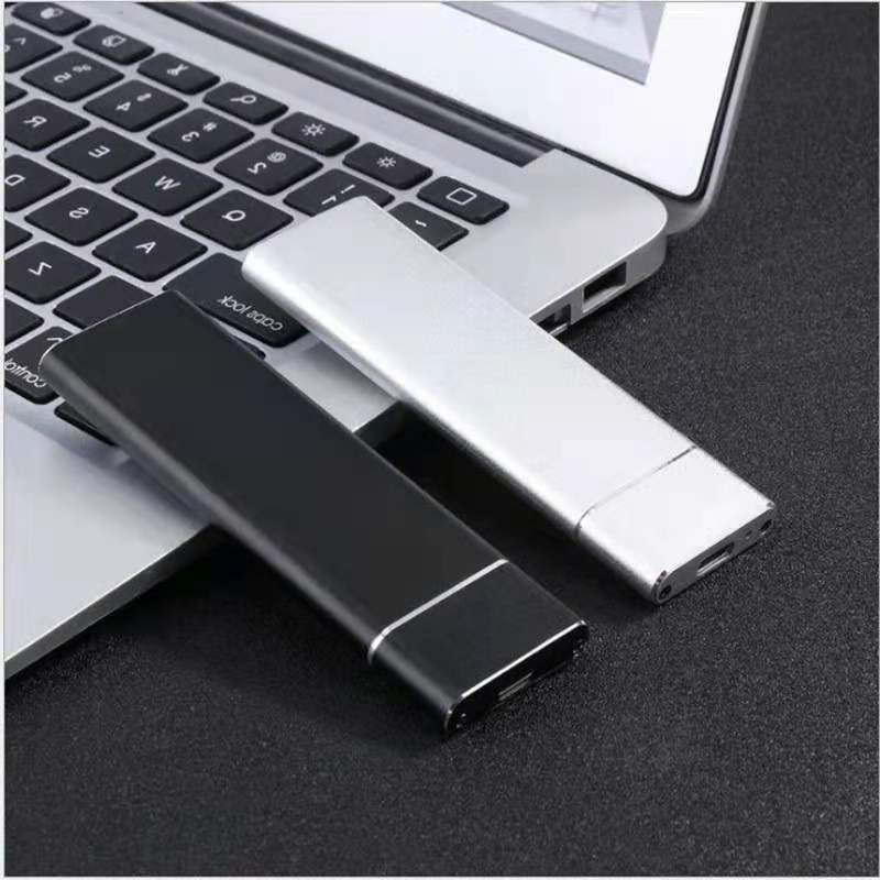 8TB Portable SSD External Hard Drive, sleek black design, offers high-speed USB 3.1, compact and lightweight for easy transpo