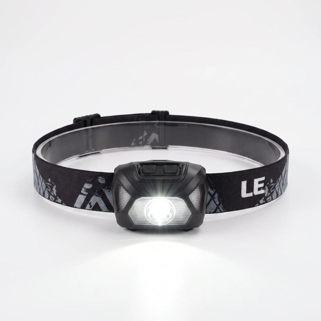 Unisex LED headlamp for night fishing, hiking, and emergencies. Bright, adjustable, hands-free outdoor work light.